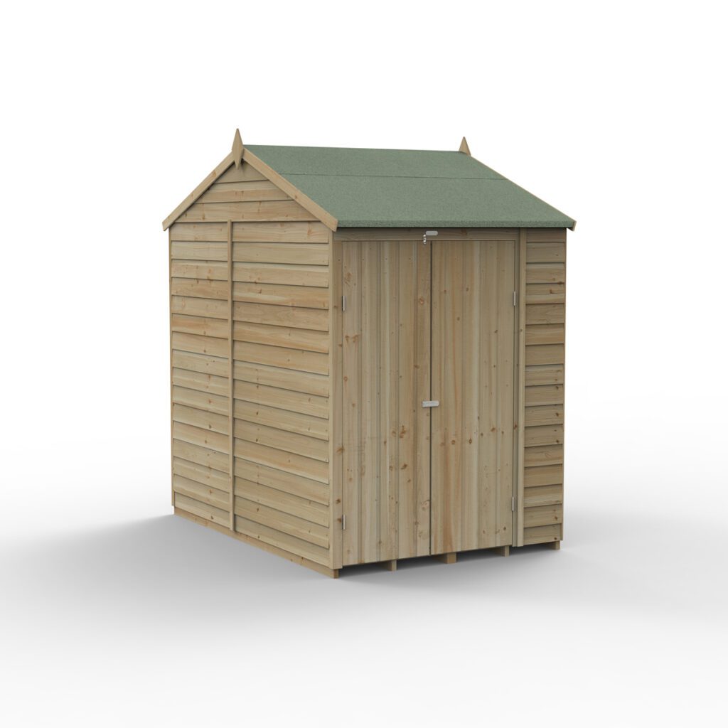 4LIFE Reverse Apex Shed 5×7 – Double Door – No Windows with Installation 5013053201299 2